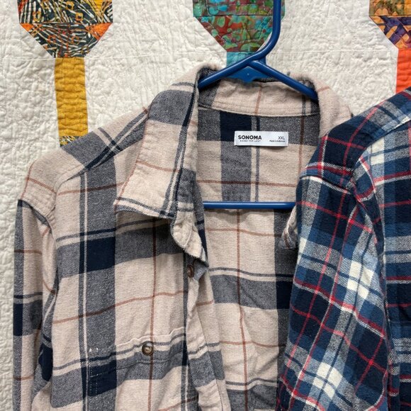 2 Sanoma Flannel Shirts Men's XXL - Picture 2 of 5